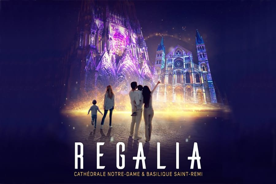Regalia, spectacle multimédia sur la façade de la Basilique Saint-Remi